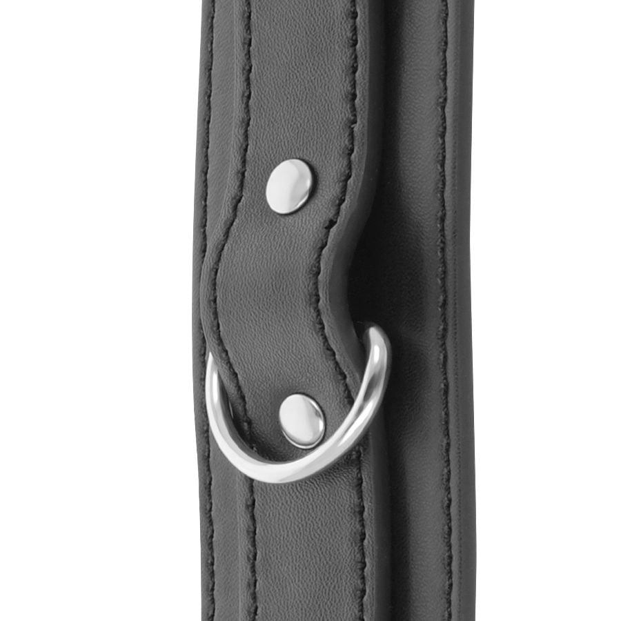 DARKNESS - BLACK ADJUSTABLE HANDCUFFS WITH DOUBLE REINFORCEMENT BAND