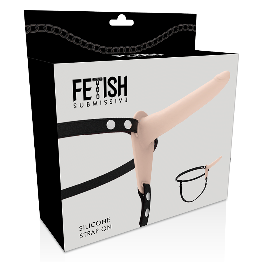 FETISH ONDERDANIGE HARNAS - SILICONEN HUIDSKLEUR 15 CM