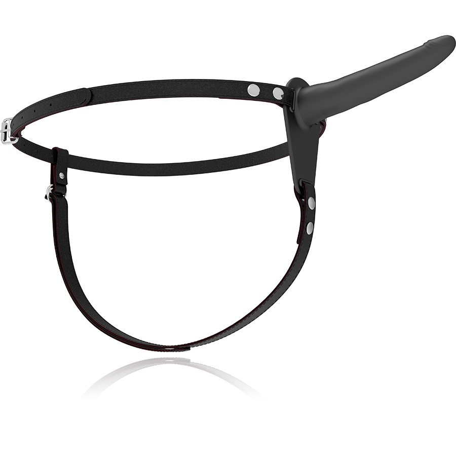 HARNAIS FÉTICHISME SOUMIS - SILICONE NOIR 15 CM