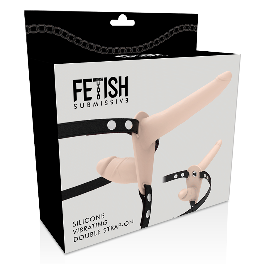 FETISH SUBMISSIVE HARNESS - DOUBLE PENETRATION, FLESH VIBRATOR