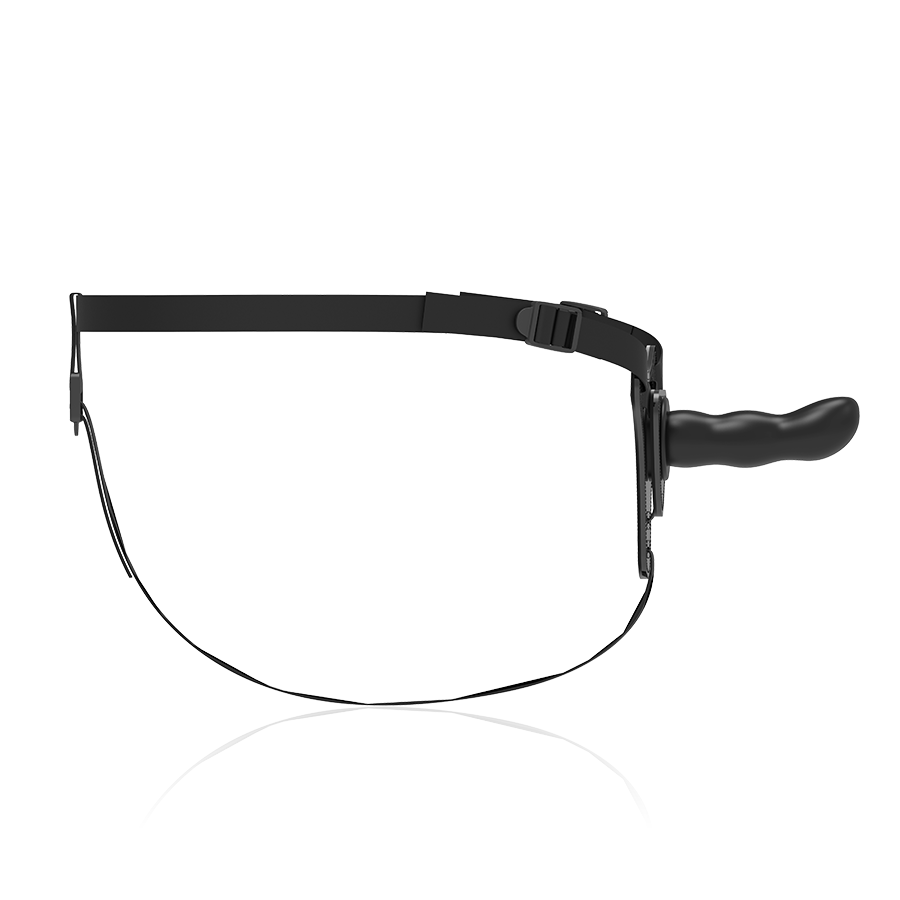 FETISH ONDERDANIGE HARNAS - ZWARTE SILICONEN G-SPOT 16 CM
