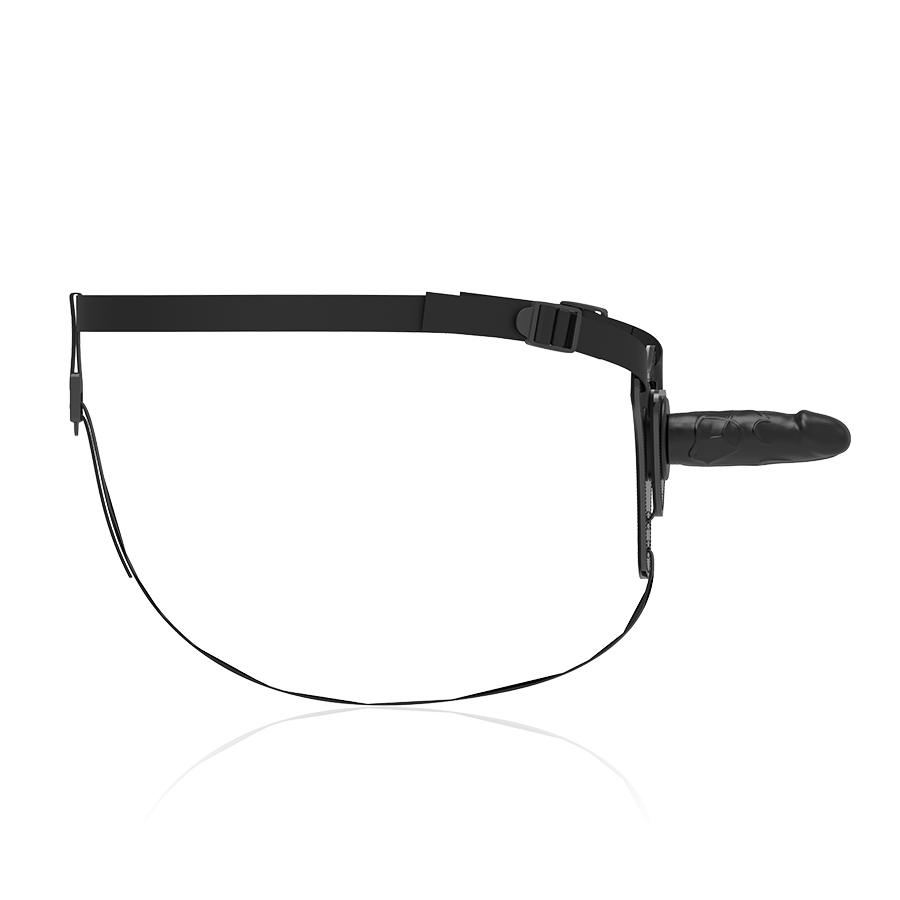 HARNAIS FÉTICHISME SOUMIS - SILICONE NOIR RÉALISTE 15 CM