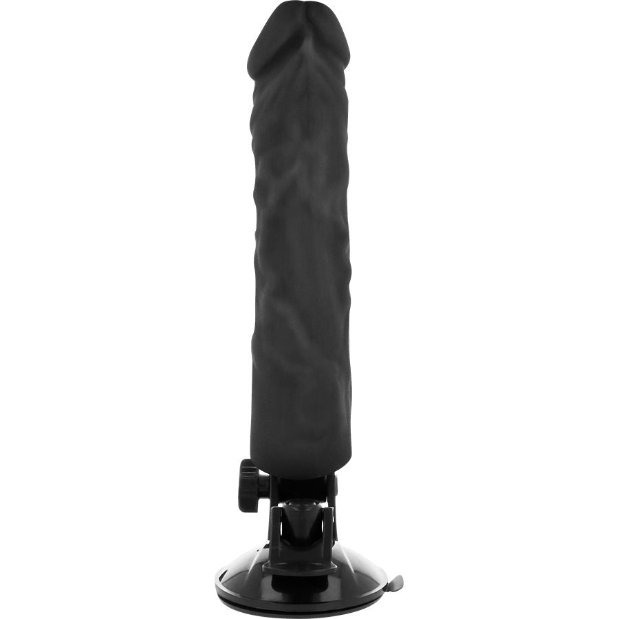 BASECOCK - REALISTIC VIBRATOR WITH REMOTE CONTROL BLACK 21 CM -O- 4 CM