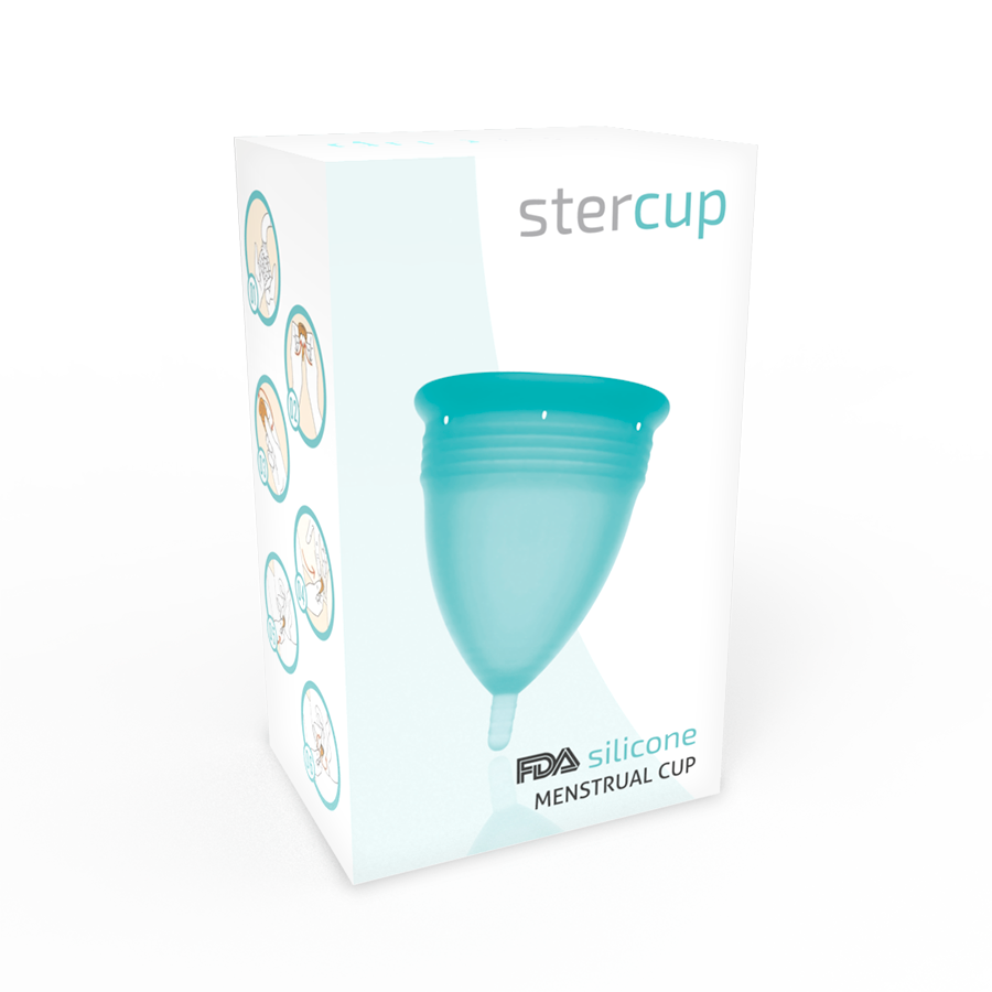 STERCUP - FDA SILICONEN MENSTRUATIECUP AQUAMARINE - MAAT L