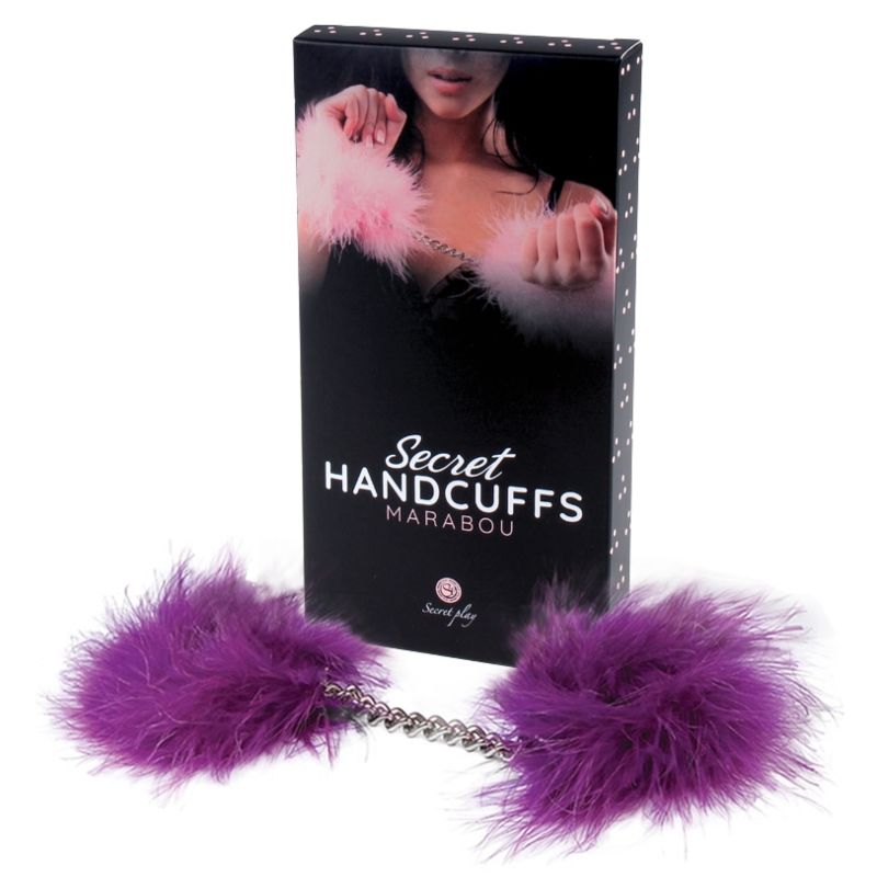 SECRETPLAY - PAARSE MARABOU HANDBOEIEN