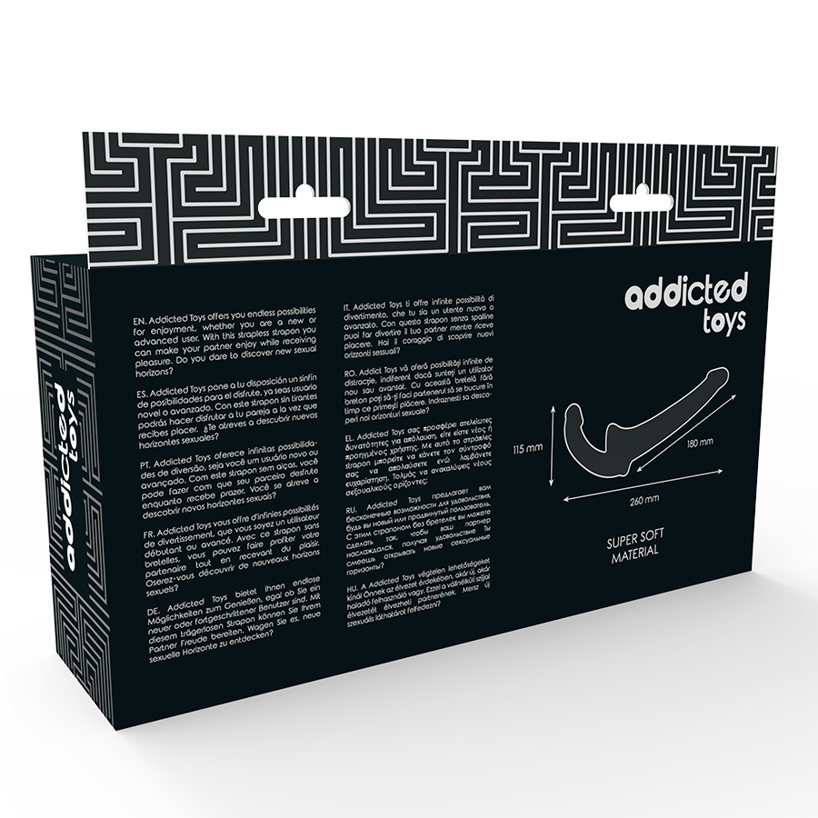 ADDICTED TOYS - DILDO MET RNA'S ZONDER ONDERWERPING ZWART