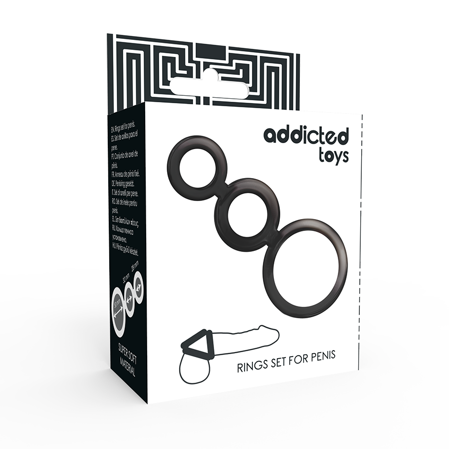 ADDICTED TOYS - RINGSET VOOR PENIS - GEROOKT