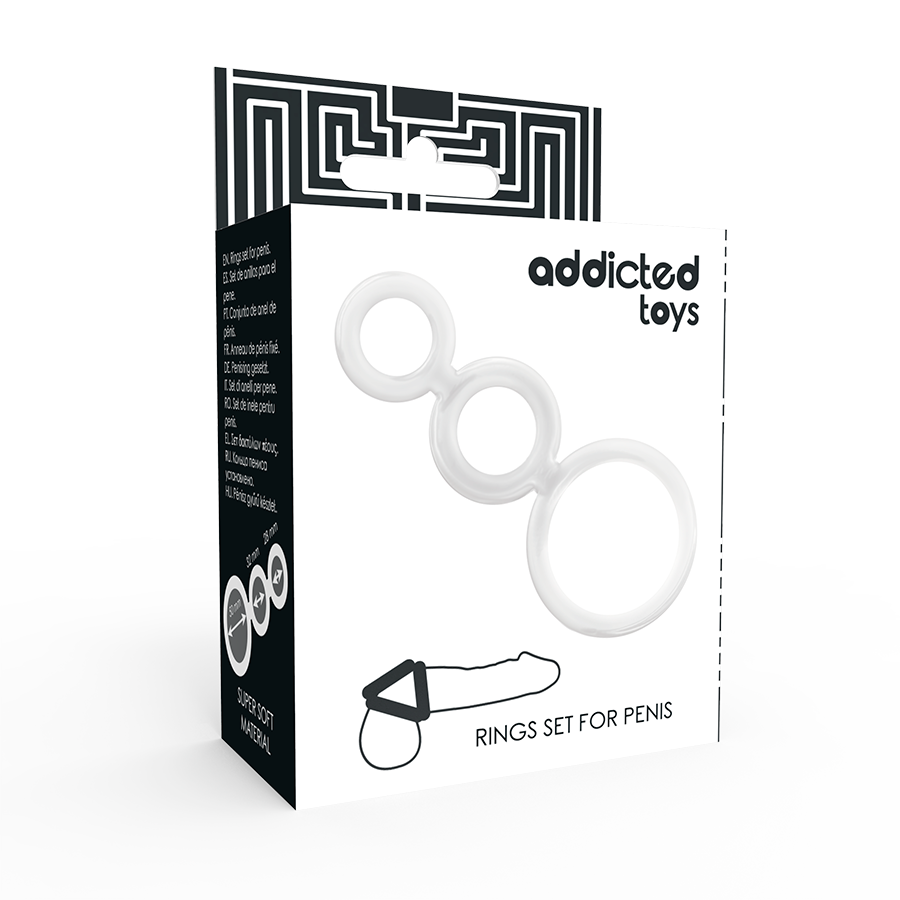 ADDICTED TOYS - RINGSET VOOR PENIS TRANSPARANT