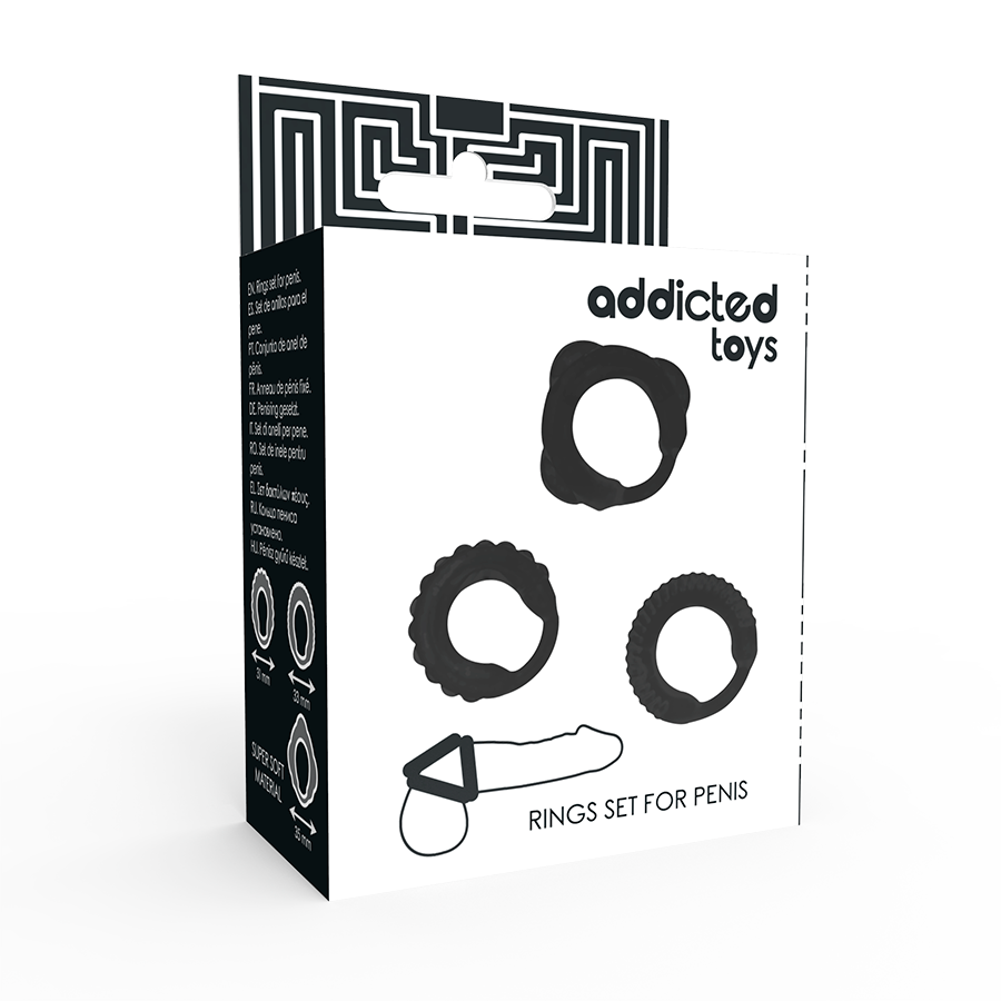 ADDICTED TOYS - C-RING SET ZWART