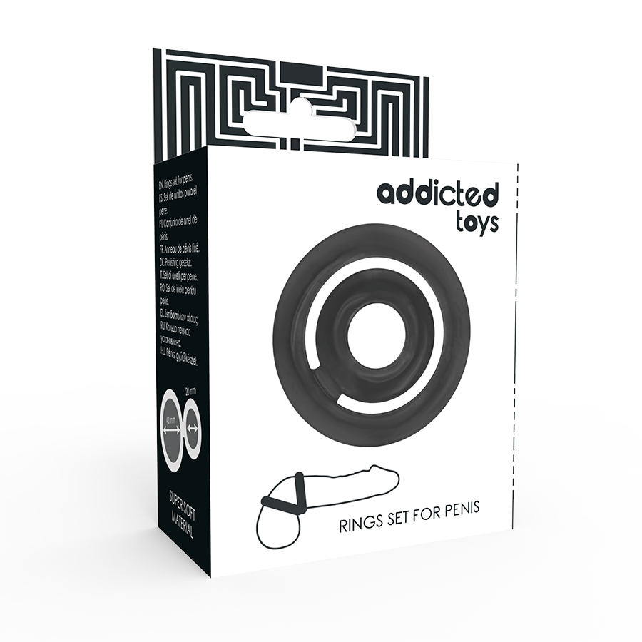 ADDICTED TOYS - POTENCY C-RING PÉNIS NOIR