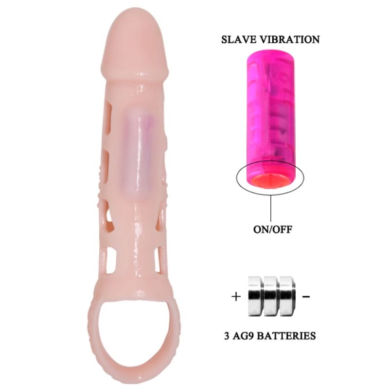 BAILE - PENISVERLENGHOES MET VIBRATIE EN NATUURLIJKE BAND 13,5 CM