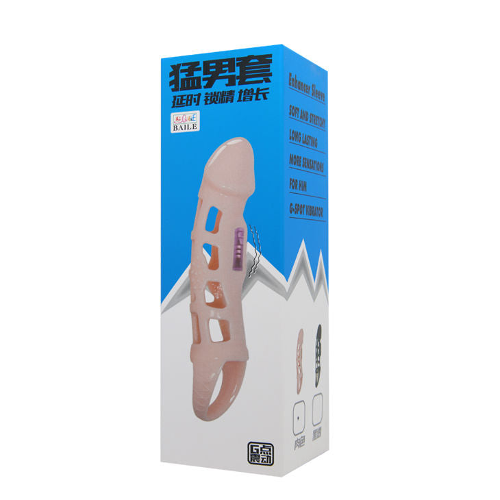 BAILE - PENISVERLENGHOES MET VIBRATIE EN NATUURLIJKE BAND 13,5 CM