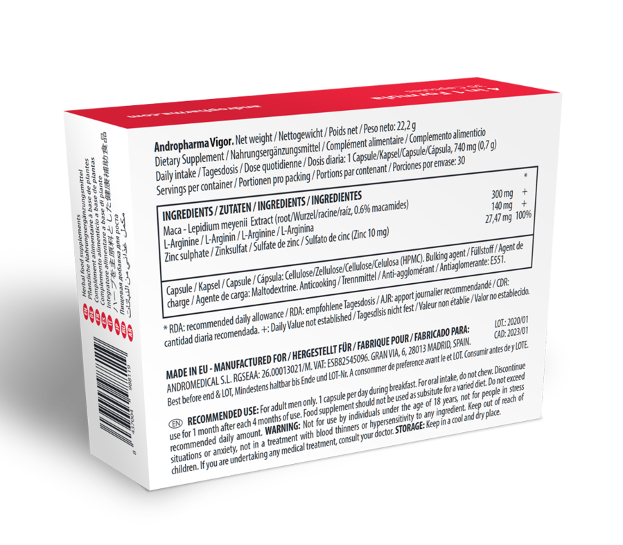 ANDROPHARMA VIGOR - LIBIDO-VERSTERKEND SUPPLEMENT
