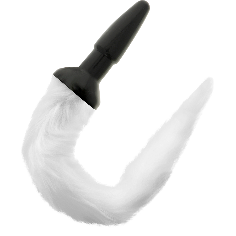 DARKNESS - SILICONE ANAL PLUG with white tail