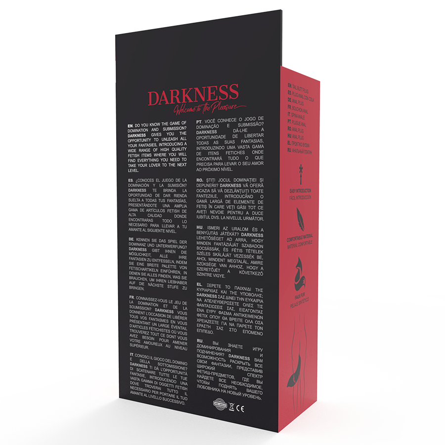 DARKNESS - SILICONEN ANAALPLUG MET GRIJZE STAART