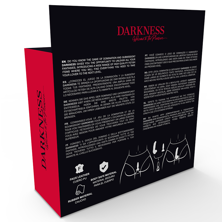 DARKNESS - SLIPJES MET PLUG EN VERWISSELBARE DILDO