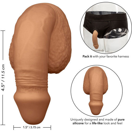 CALEXOTICS - EMBALLAGE PÉNIS SILICONE 12,75 CM CARAMEL