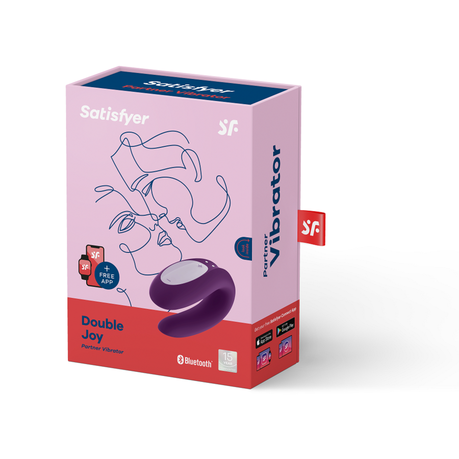 SATISFYER - DOUBLE JOY AVEC APPLICATION VIOLET