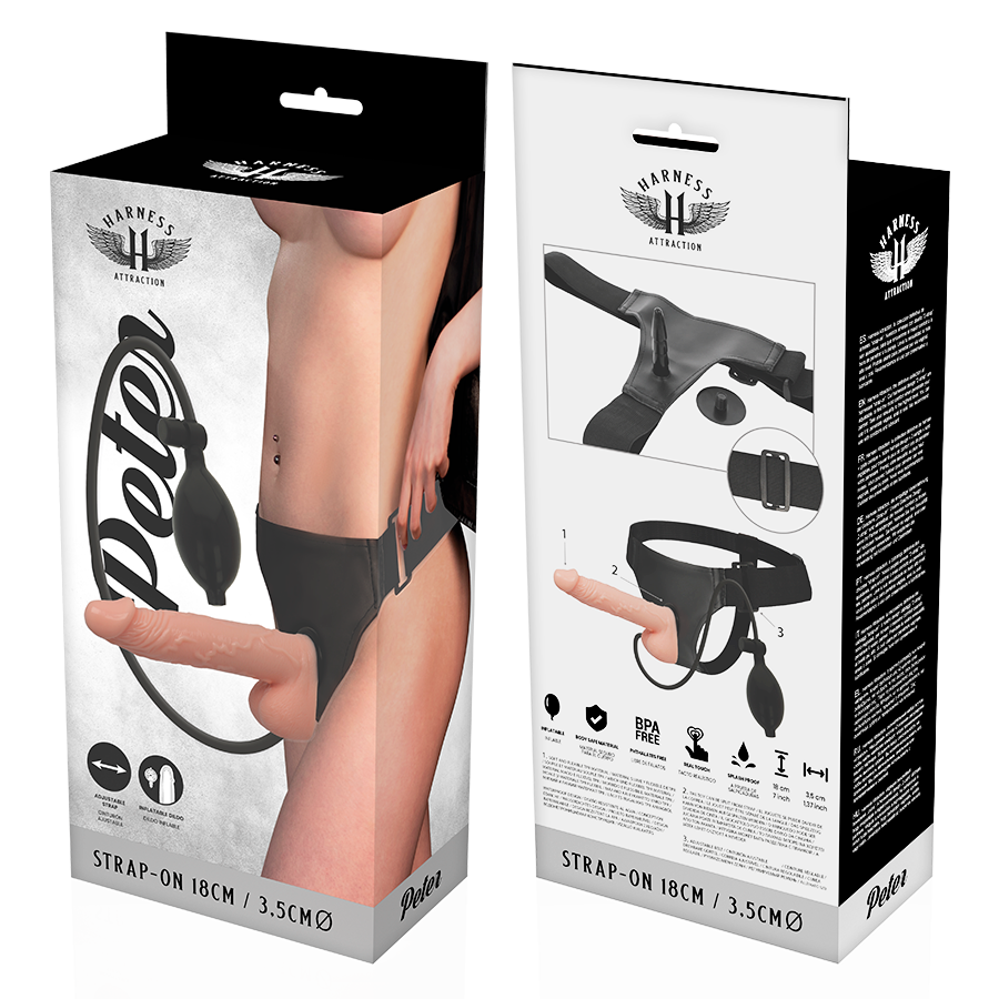 HARNAS ATTRACTIE - RNES PETER MET OPBLAASBARE PENIS 18 CM -O- 3.5 CM