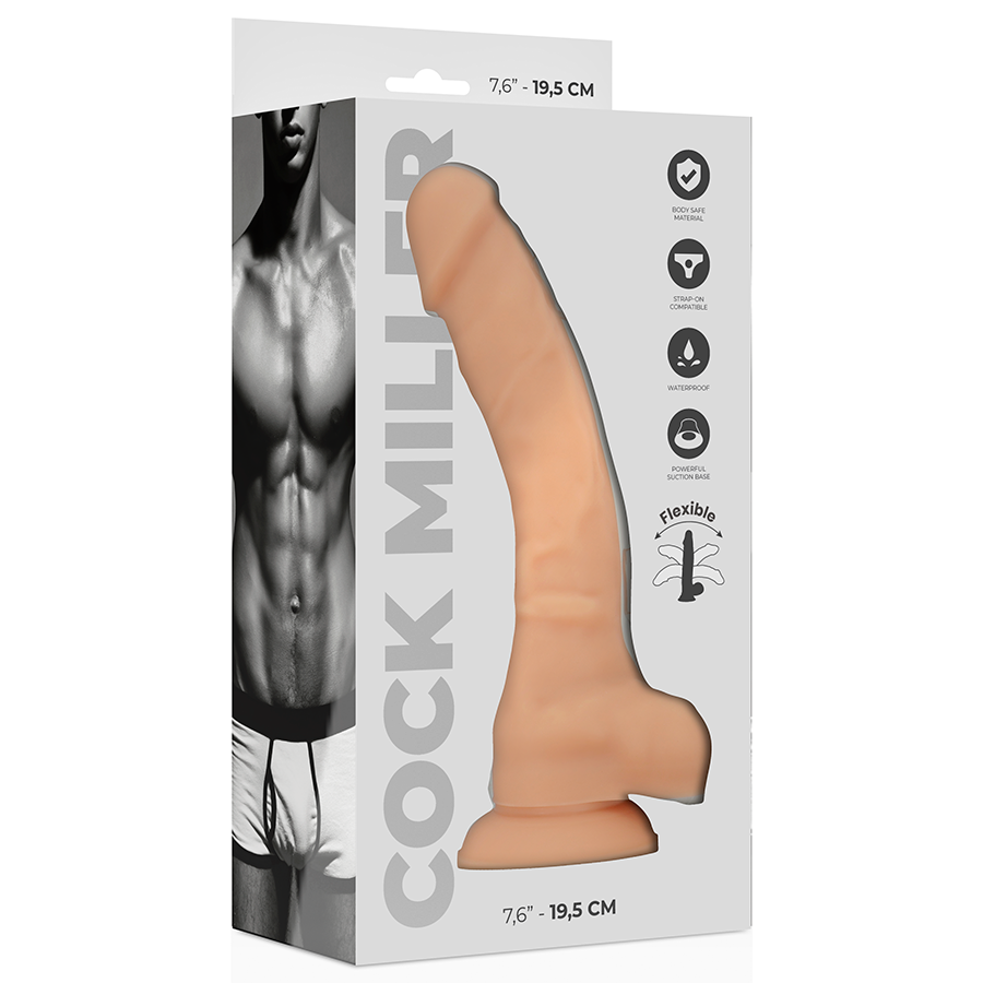 COCK MILLER - DILDO REALISTISCHES SILIKON DICHTE ARTIKULIERBARES FLEISCH 19,5 CM