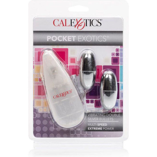 CALEXOTICS - DUO DE BOULES VIBRANTES ARGENTÉES