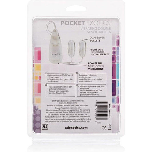 CALEXOTICS - DUO DE BOULES VIBRANTES ARGENTÉES