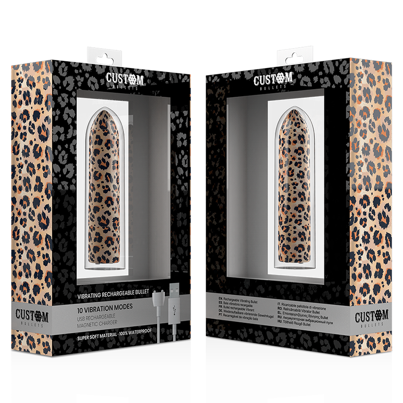 BALLES PERSONNALISÉES - BALLE RECHARGEABLE LEOPARD 10 INTENSITÉS