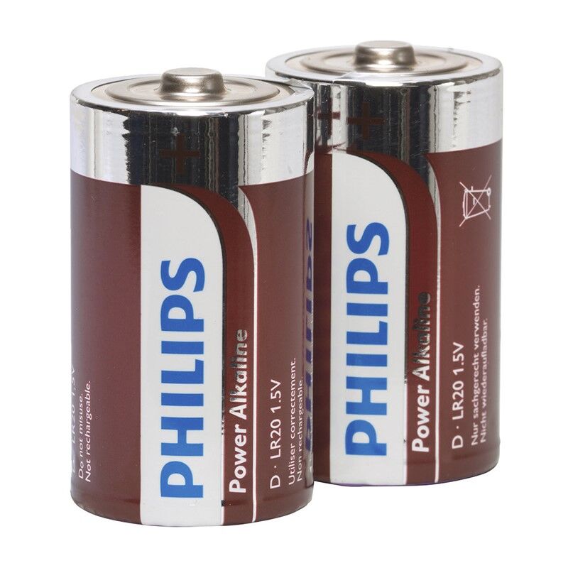 PHILIPS - POWER ALCALINE PILES D LR20 BLISTER * 2