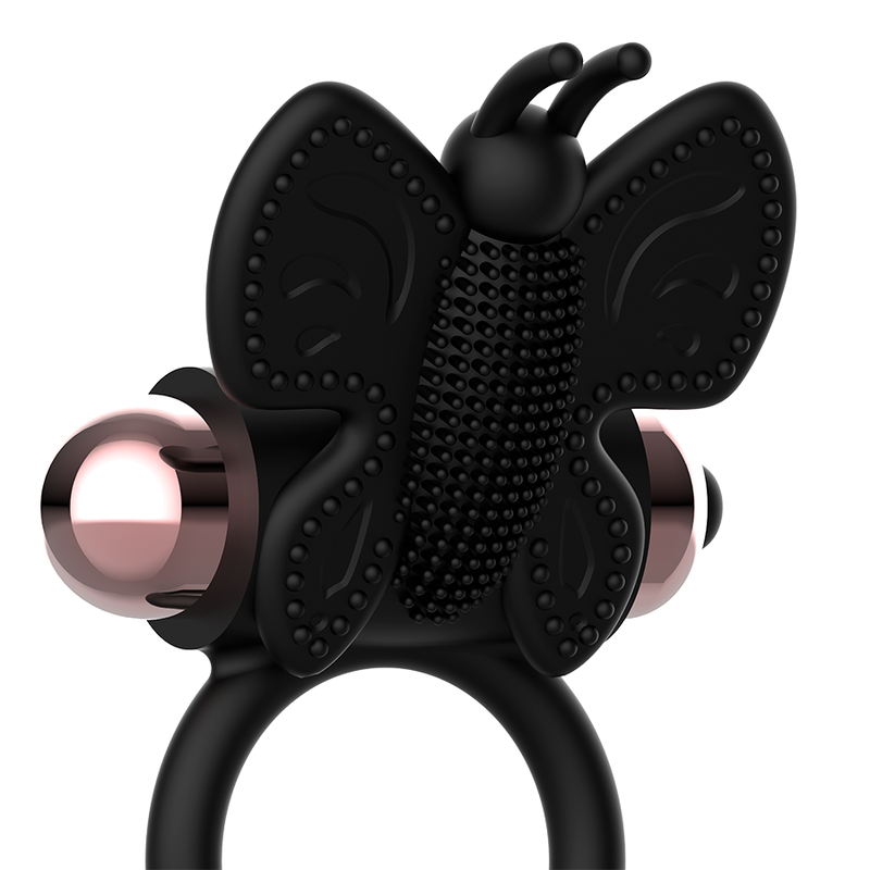 COQUETTE CHIC DESIRE - COCKRING BUTTERFLY WITH VIBRATOR BLACK/GOLD