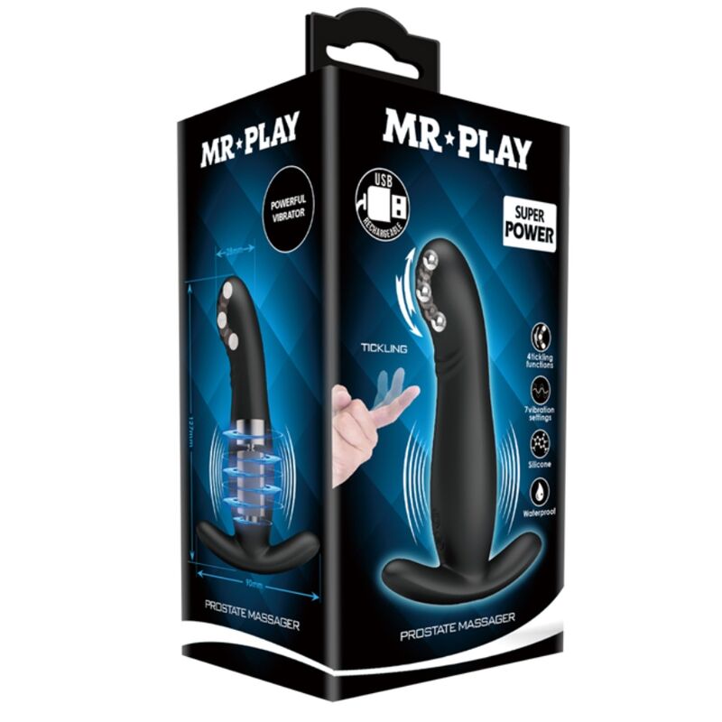 MR PLAY - OPLAADBARE ZWARTE PROSTAATMASSAGEAPPARAAT
