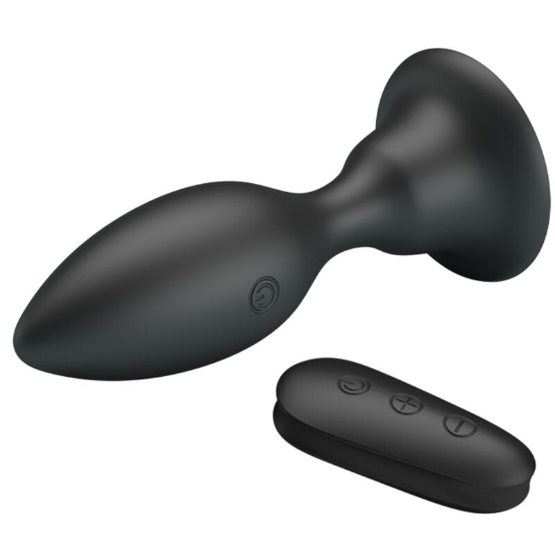 MR PLAY - PLUG ANAL AVEC VIBRATION, TÉLÉCOMMANDE NOIRE