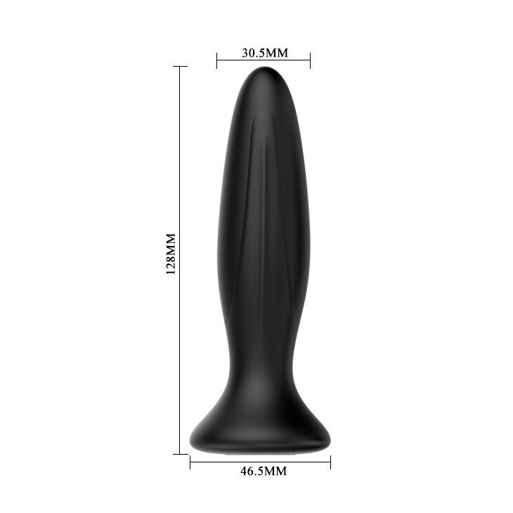 MR PLAY - OPLAADBARE ZWARTE VIBRATOR ANAAL PLUG