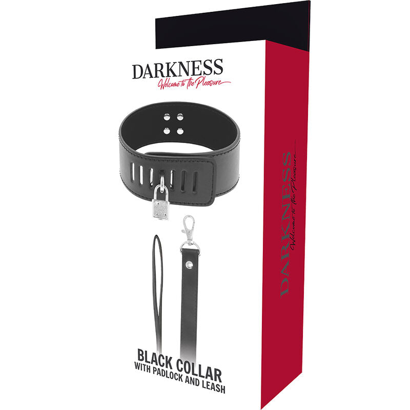 DUISTERNIS - BDSM-HALSBAND MET ZWART SLOT