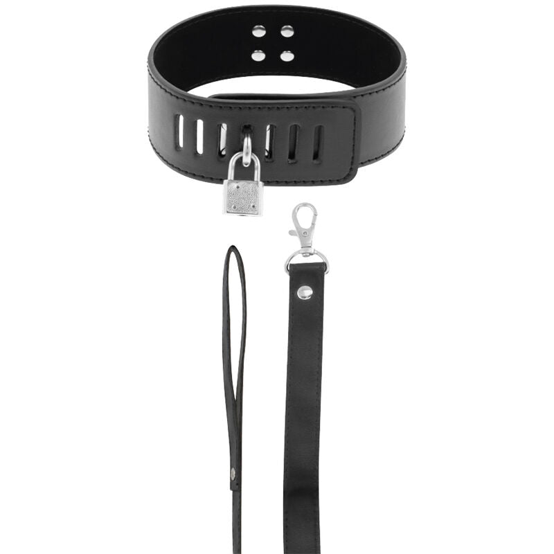 DUISTERNIS - BDSM-HALSBAND MET ZWART SLOT