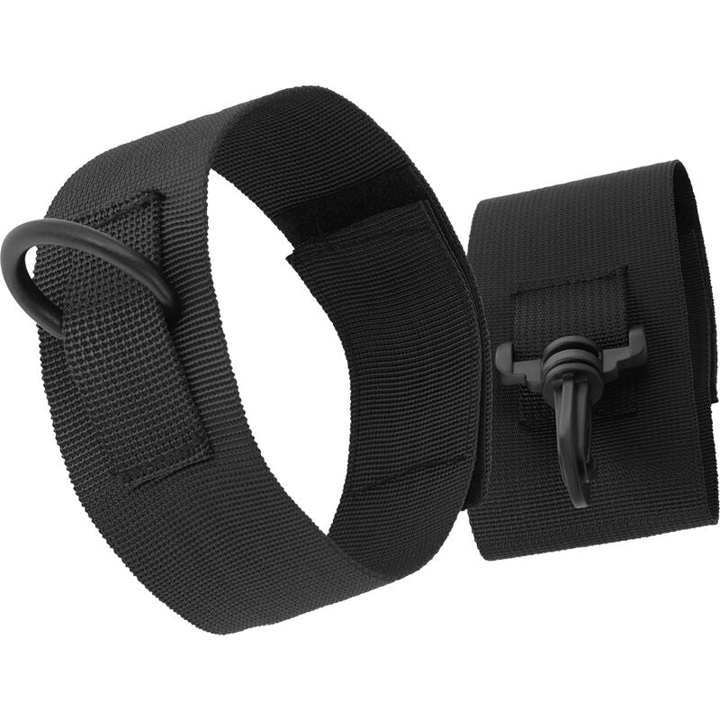 DARKNESS - ZWARTE NYLON ENKELMANCHETTEN