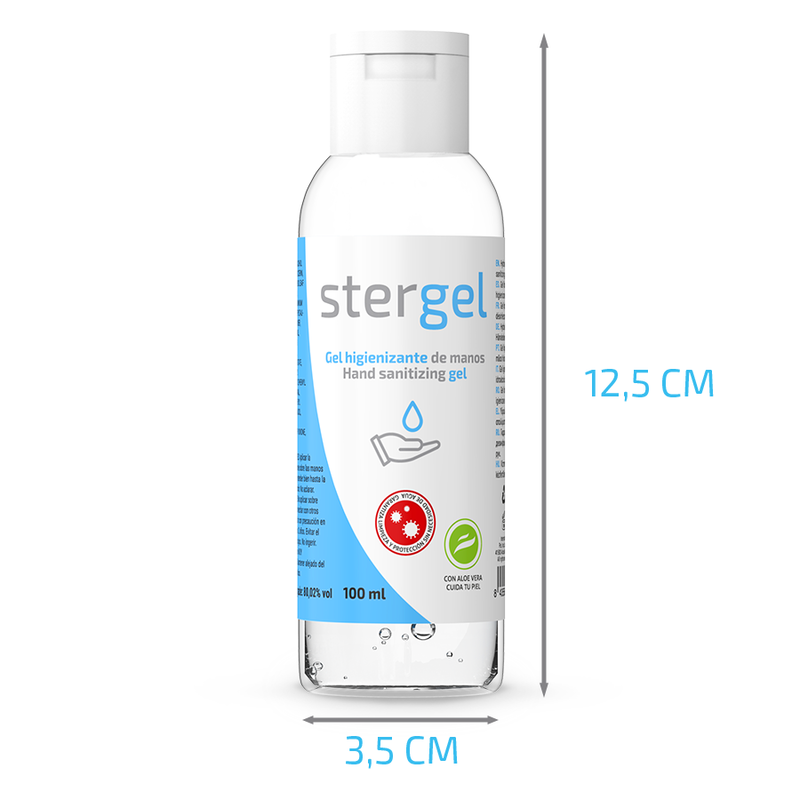 STERGEL - GEL HYDROALCOOLIQUE DÉSINFECTANT POUR LES MAINS ALOE VERA 100ML 