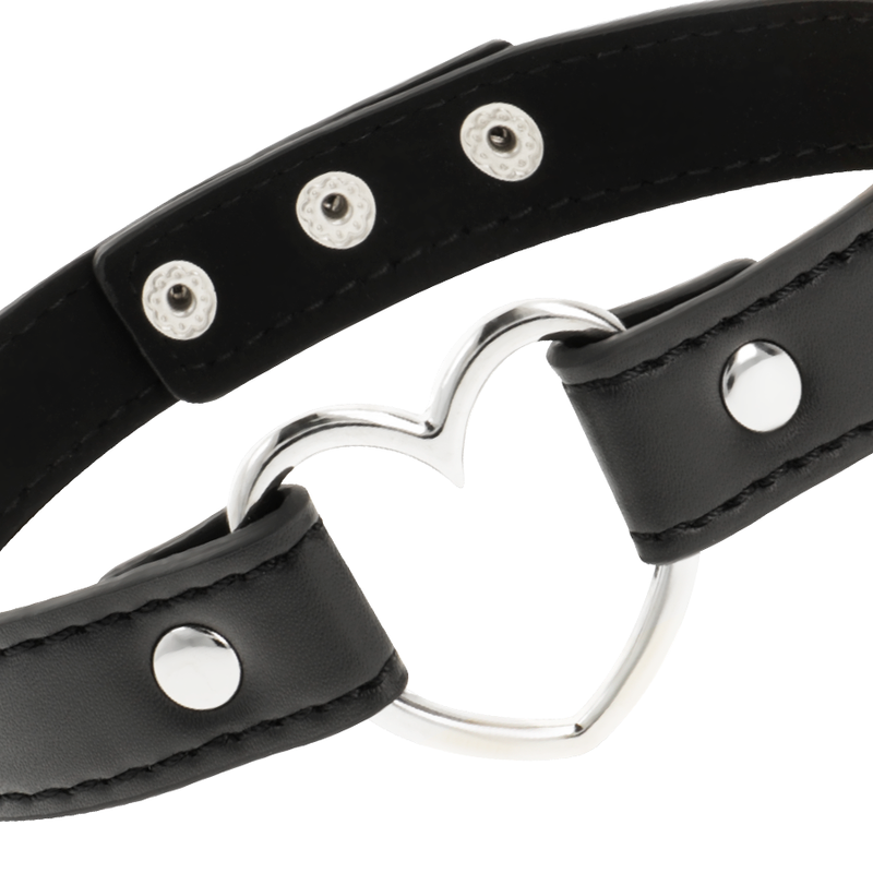 COQUETTE CHIC DESIRE - VEGAN LEATHER NECKLACE HEART ACCESSORY