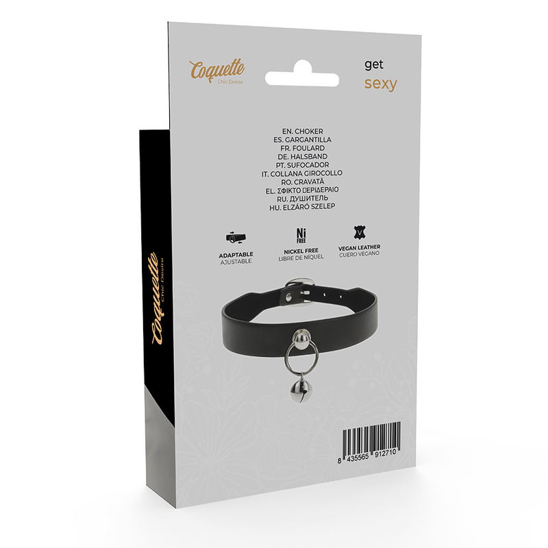 COQUETTE CHIC DESIRE - VEGAN LEDEREN KETTING DAMES ACCESSOIRE RAMMELAAR/HOEPEL