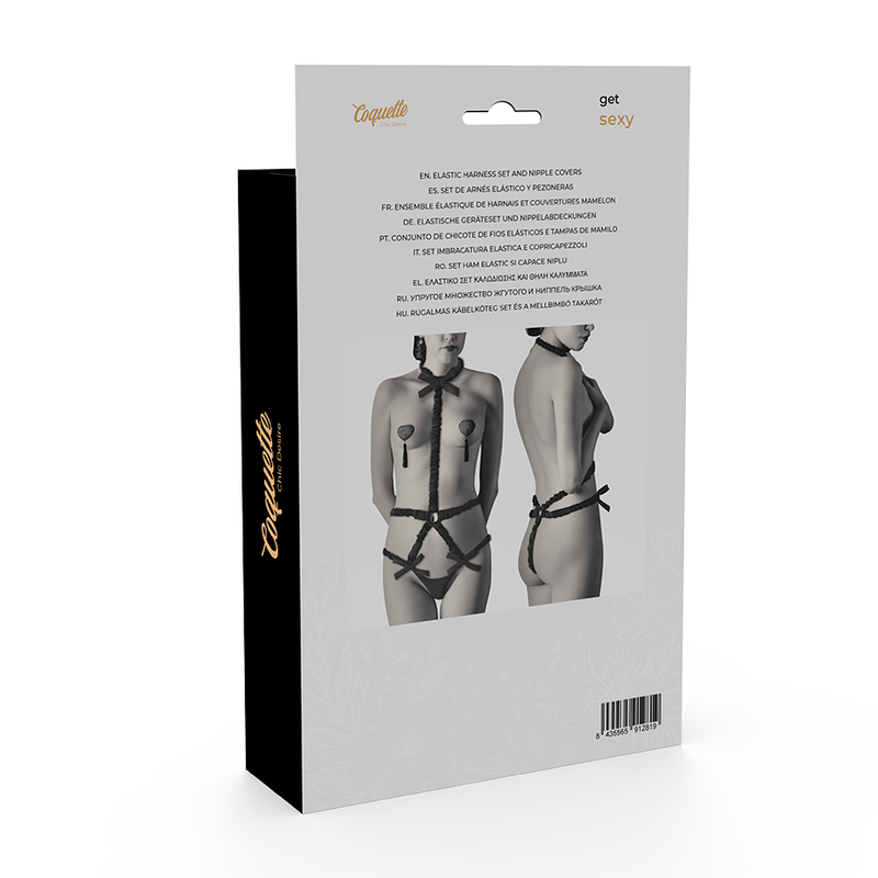 COQUETTE CHIC DESIRE - ENSEMBLE DE LINGERIE AVEC CACHE-TETONS DELUXE