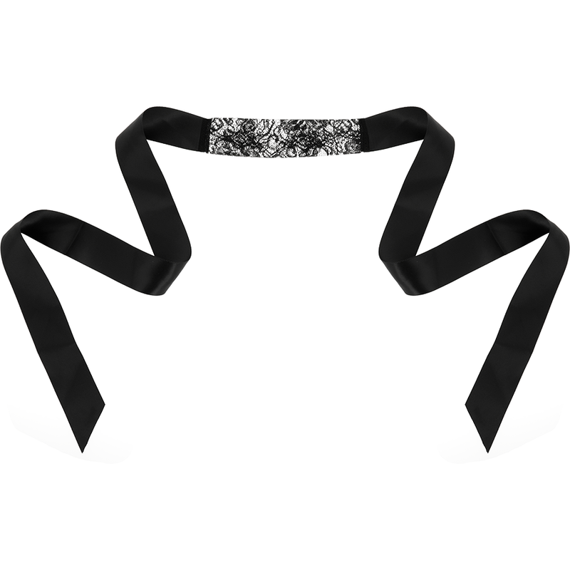 COQUETTE CHIC DESIRE - ZWART KANTEN MASKER MET LINT