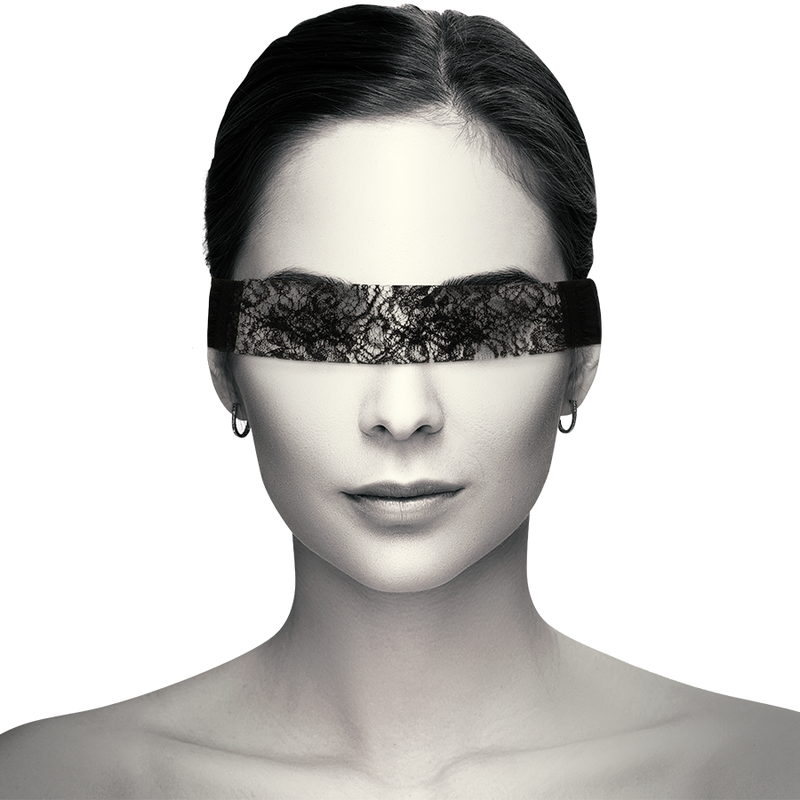 COQUETTE CHIC DESIRE - ZWART KANTEN MASKER MET LINT