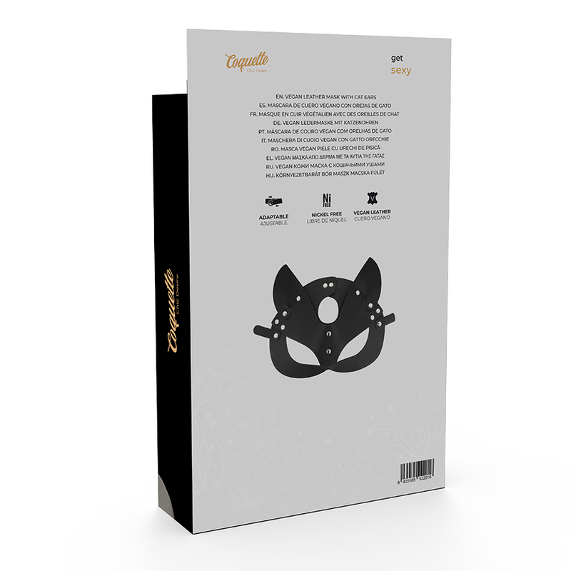 COQUETTE CHIC DESIRE - VEGAN LEDEREN MASKER MET KATTENOREN