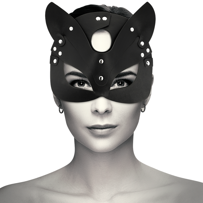COQUETTE CHIC DESIRE - VEGAN LEDEREN MASKER MET KATTENOREN