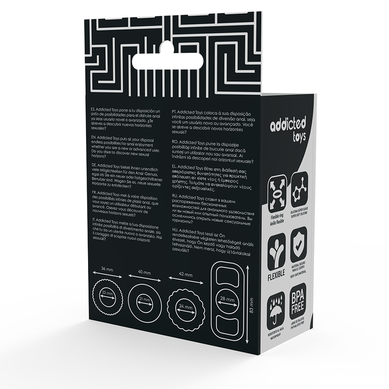 ADDICTED TOYS - ENSEMBLE D'ANNEAU PÉNITENTIAIRE 4 PIÈCES