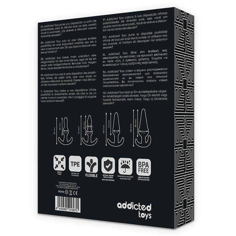 ADDICTED TOYS - LOT DE 4 PLUGS ANAL