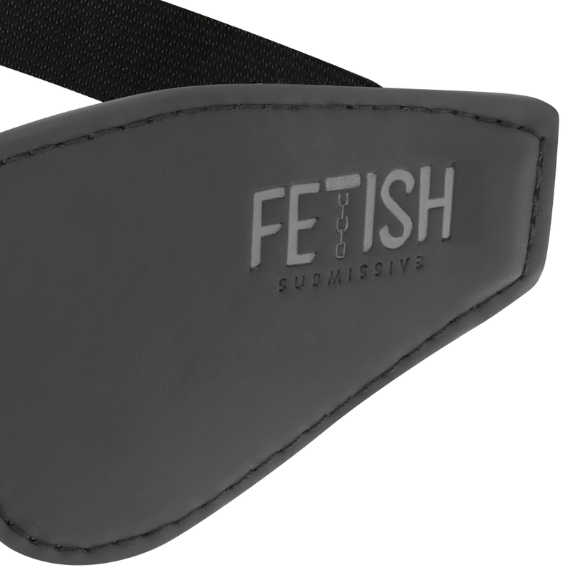 FETISH SUBMISSIVE - VEGAN LEDEREN MASKER MET NOPREEN VOERING