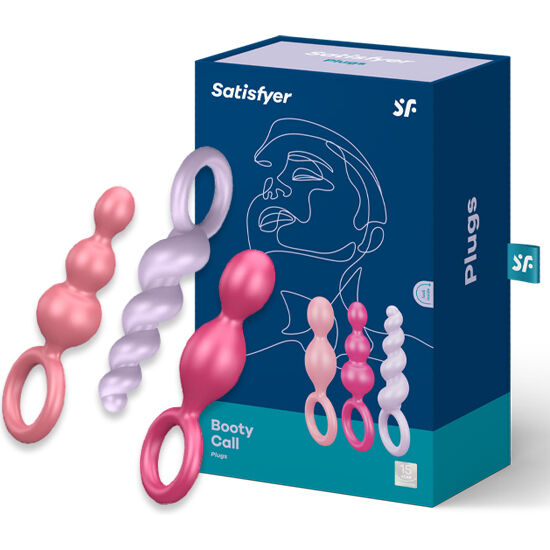 SATISFYER - ENSEMBLE DE BOUCHONS ANALPIQUES 3 ST TRICOLORE