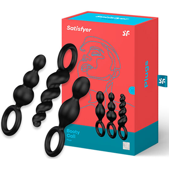 SATISFYER - ANALPLUGS SET OF 3 BLACK