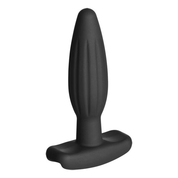 ELECTRASTIM - PLUG ANUS À BASCULE EN SILICONE NOIR PETIT