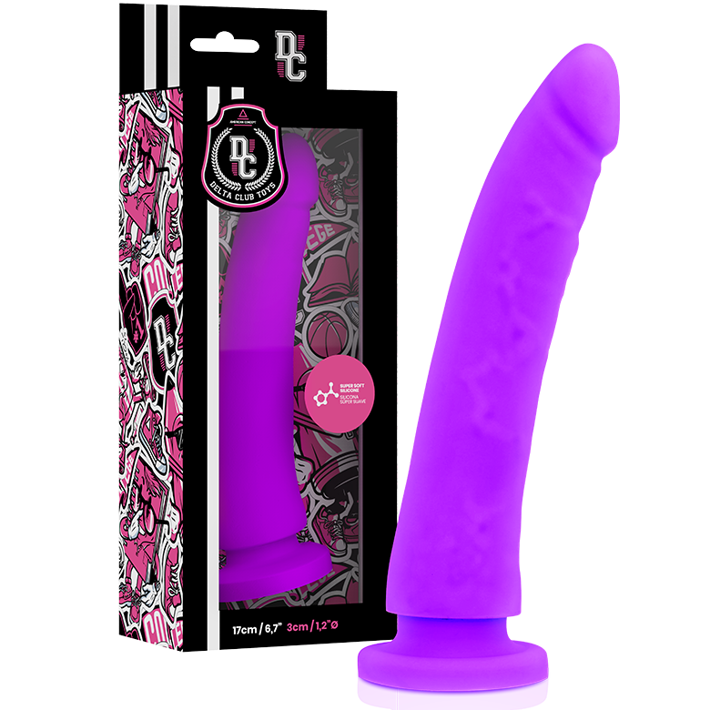 DELTA CLUB - SPEELGOED PAARSE DILDO MEDISCHE SILICONEN 17 CM -O- 3 CM